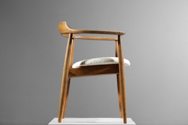 Scandinavian Solid Oak Armchair, 1960-YU-1133313