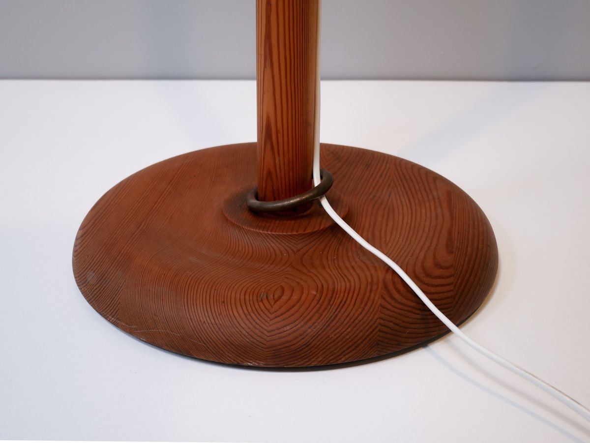 Scandinavian Solid Pine Pinus Floor Lamp by Uno & Östen Kristiansson for Luxus, 1970s