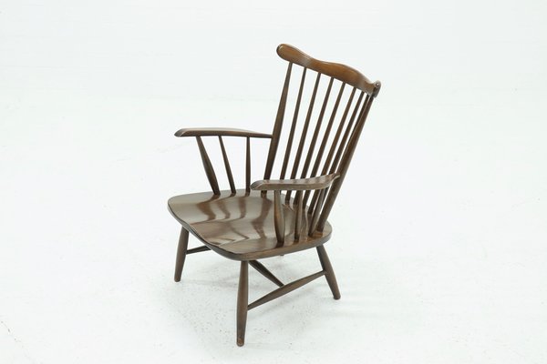 Scandinavian Spindle Back Armchair, 1960s-VV-1178214