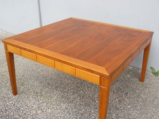 Scandinavian Square Teak Coffee Table, 1960s-YDZ-1372176