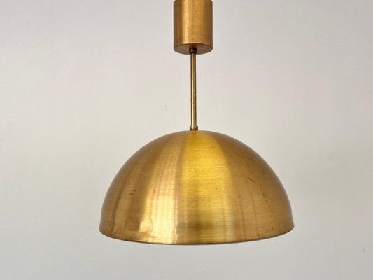 Scandinavian Style Brass Pendant, Former Czechoslovakia, 1970s-TZ-2018665