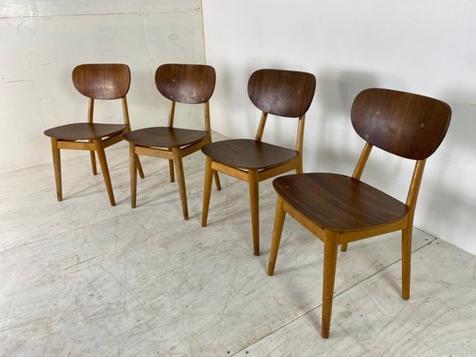 Scandinavian Style Teak Dining Chairs by Cees Braakman for Pastoe, 1950s, Set of 4-DE-828550