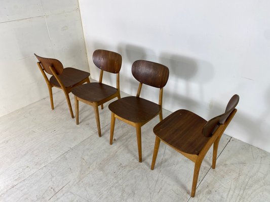 Scandinavian Style Teak Dining Chairs by Cees Braakman for Pastoe, 1950s, Set of 4-DE-828550