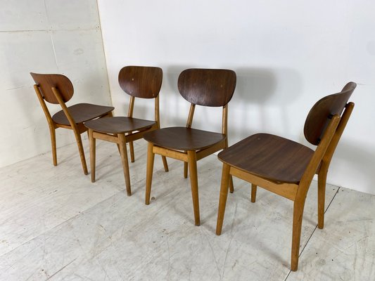 Scandinavian Style Teak Dining Chairs by Cees Braakman for Pastoe, 1950s, Set of 4-DE-828550