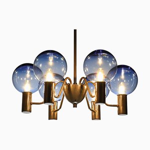 Scandinavian Swedish Blue Chrome Patricia Chandelier attributed to Hans Agne Jakobsson, 1960s-YU-1800681