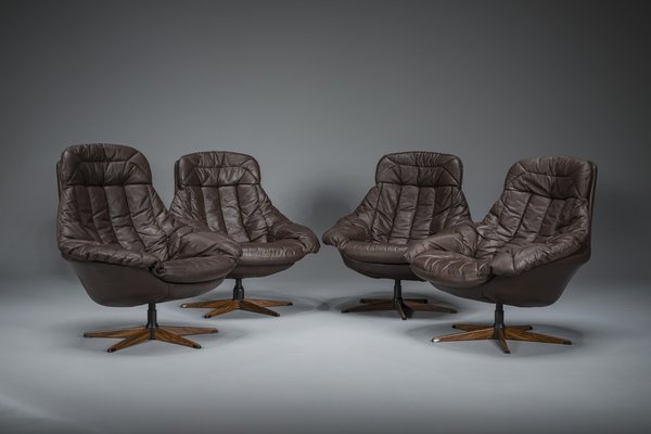 Scandinavian Swivel Armchairs by H.W. Klein for Bramin, 1960s, Set of 2-ZZH-1765595