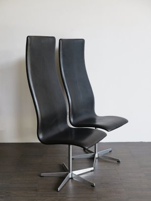 Scandinavian Swivel Chairs by Arne Jacobsen for Fritz Hansen, 1960s, Set of 2-CC-1003711