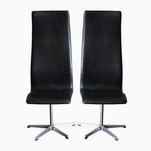 Scandinavian Swivel Chairs by Arne Jacobsen for Fritz Hansen, 1960s, Set of 2-CC-1003711