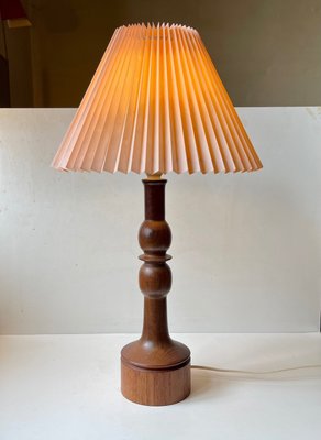 Scandinavian Table Lamp in Walnut and Teak, 1960s-LCR-1057320