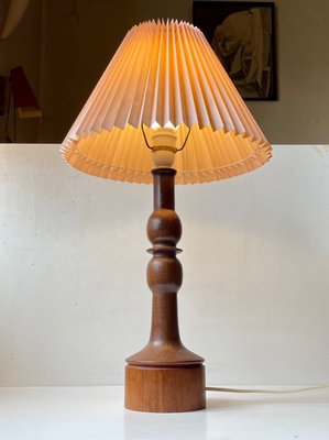 Scandinavian Table Lamp in Walnut and Teak, 1960s-LCR-1057320