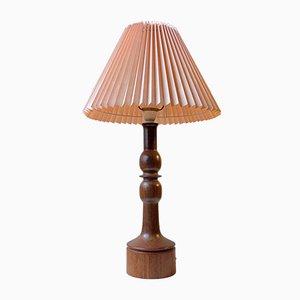 Scandinavian Table Lamp in Walnut and Teak, 1960s-LCR-1057320