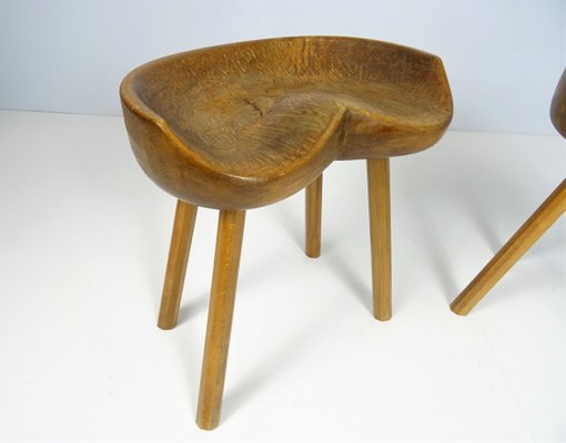 Scandinavian Tan Stools, 1960s, Set of 2-FPY-1417276