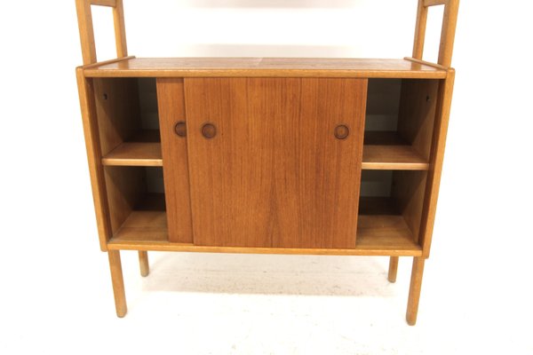 Scandinavian Teak and Oak Bookcase, Sweden, 1960s-GEK-2022964