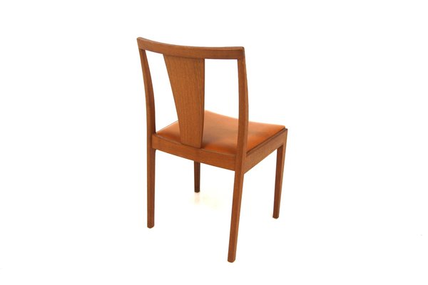 Scandinavian Teak and Skai Chairs, Sweden, 1960s, Set of 4-GEK-1735404