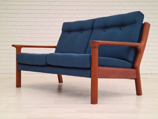 Scandinavian Teak and Wool Sofa, 1970s-TMW-820059