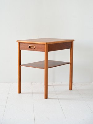 Scandinavian Teak Bedside Table, 1960s-QWP-2033854