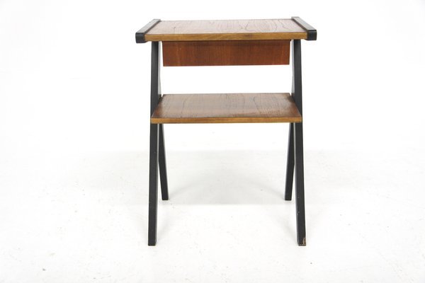 Scandinavian Teak Bedside Table, Sweden, 1960s-GEK-2043051