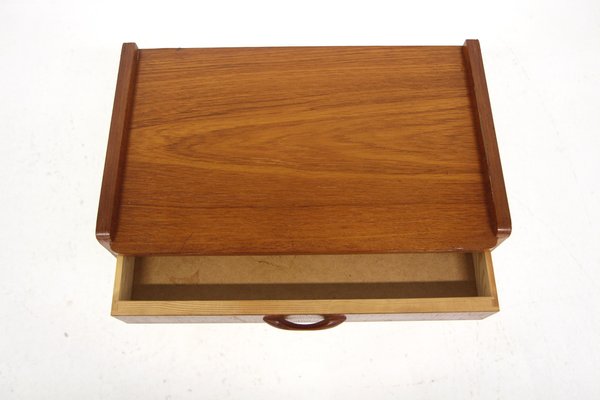 Scandinavian Teak Bedside Table, Sweden, 1960s-GEK-2043049