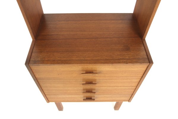 Scandinavian Teak Bookcase Chest of Drawers, Sweden, 1960s-GEK-2043074