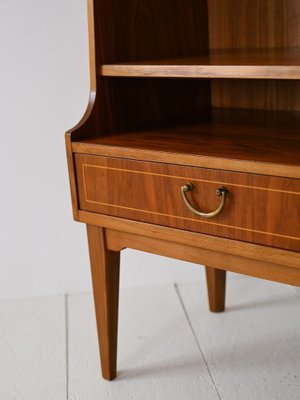 Scandinavian Teak Bookcase with Drawers, 1960s-QWP-1752663