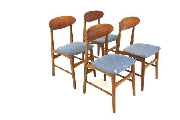 Scandinavian Teak Chairs, 1960, Set of 4-GEK-1743004