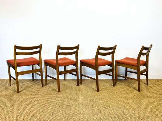 Scandinavian Teak Chairs, 1960s, Set of 4-PLK-2017505