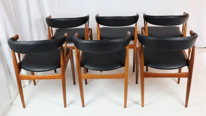 Scandinavian Teak Chairs by Johannes Andersen, 1960s, Set of 6-YBU-1436182