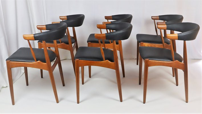 Scandinavian Teak Chairs by Johannes Andersen, 1960s, Set of 6-YBU-1436182