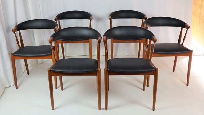 Scandinavian Teak Chairs by Johannes Andersen, 1960s, Set of 6-YBU-1436182