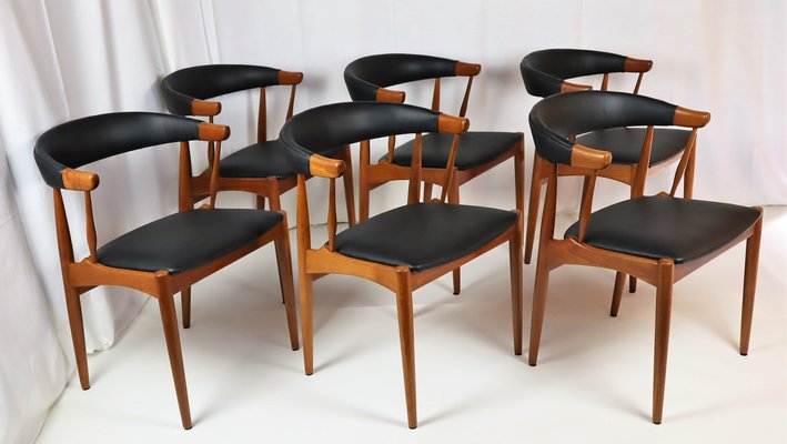 Scandinavian Teak Chairs by Johannes Andersen, 1960s, Set of 6-YBU-1436182