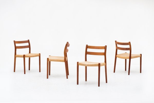 Scandinavian Teak Dining Chairs by Niels O. Møller for J.L. Møllers Denmark, 1950s, Set of 4-RTX-2034616