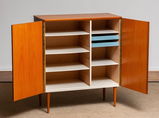 Scandinavian Teak Folding Door Cabinet, 1950s-JE-987138