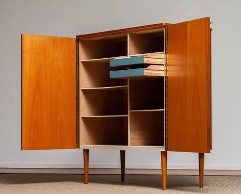 Scandinavian Teak Folding Door Cabinet, 1950s-JE-987138