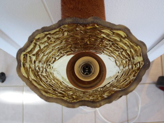 Scandinavian Teak & Glass Sconce, 1960s-YDZ-870419