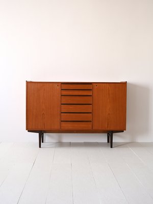 Scandinavian Teak Highboard, 1950s-QWP-2035603