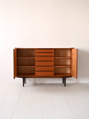 Scandinavian Teak Highboard, 1950s-QWP-2035603