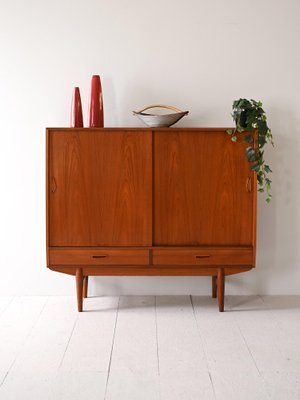 Scandinavian Teak Highboard, 1960s-QWP-2042085