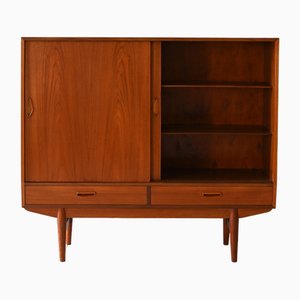 Scandinavian Teak Highboard, 1960s-QWP-2042085