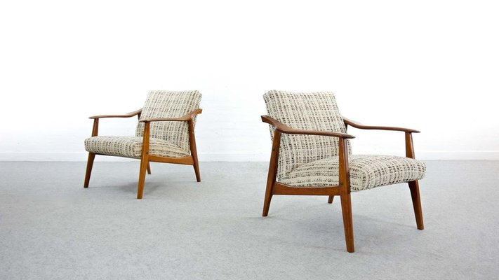 Scandinavian Teak Lounge Chairs, 1960s, Set of 2-EE-895657