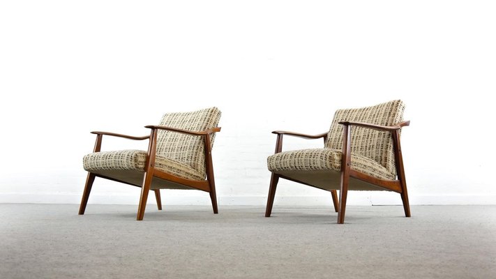 Scandinavian Teak Lounge Chairs, 1960s, Set of 2-EE-895657