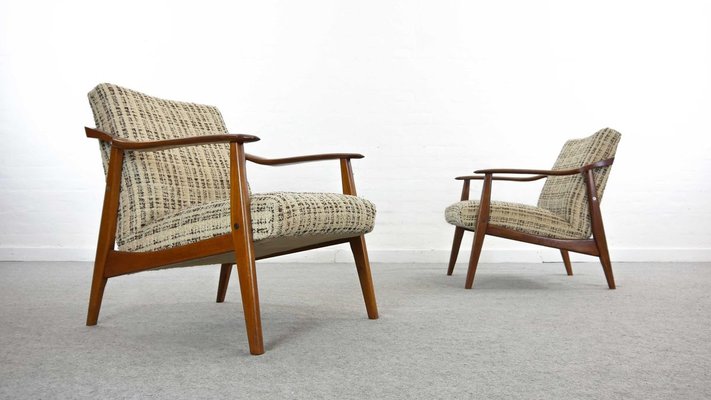 Scandinavian Teak Lounge Chairs, 1960s, Set of 2-EE-895657