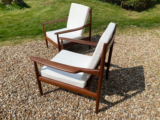 Scandinavian Teak Lounge Chairs in the Style of Grete Jalk, Set of 2-HFR-1275734