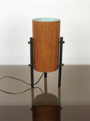 Scandinavian Teak & Metal Tripod Table Lamp, 1960s-LYQ-1171790