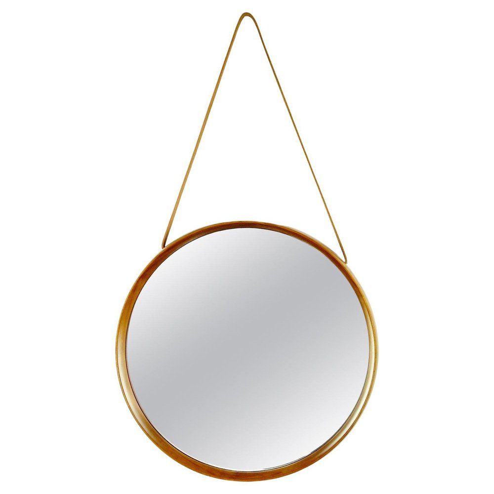 Scandinavian Teak Mirror attributed to Uno and Osten Kristiansson for Luxus Vittsjö Sweden, 1960s