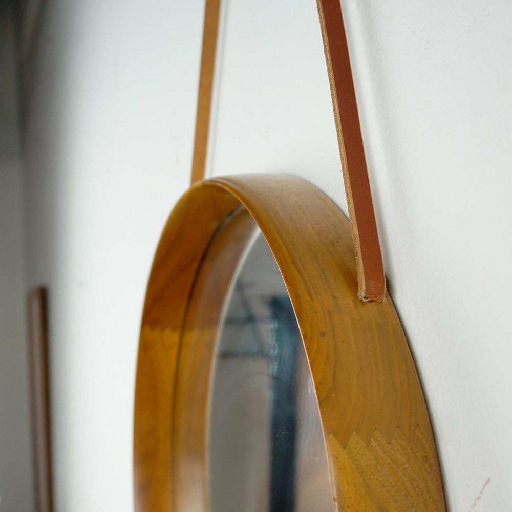 Scandinavian Teak Mirror attributed to Uno and Osten Kristiansson for Luxus Vittsjö Sweden, 1960s