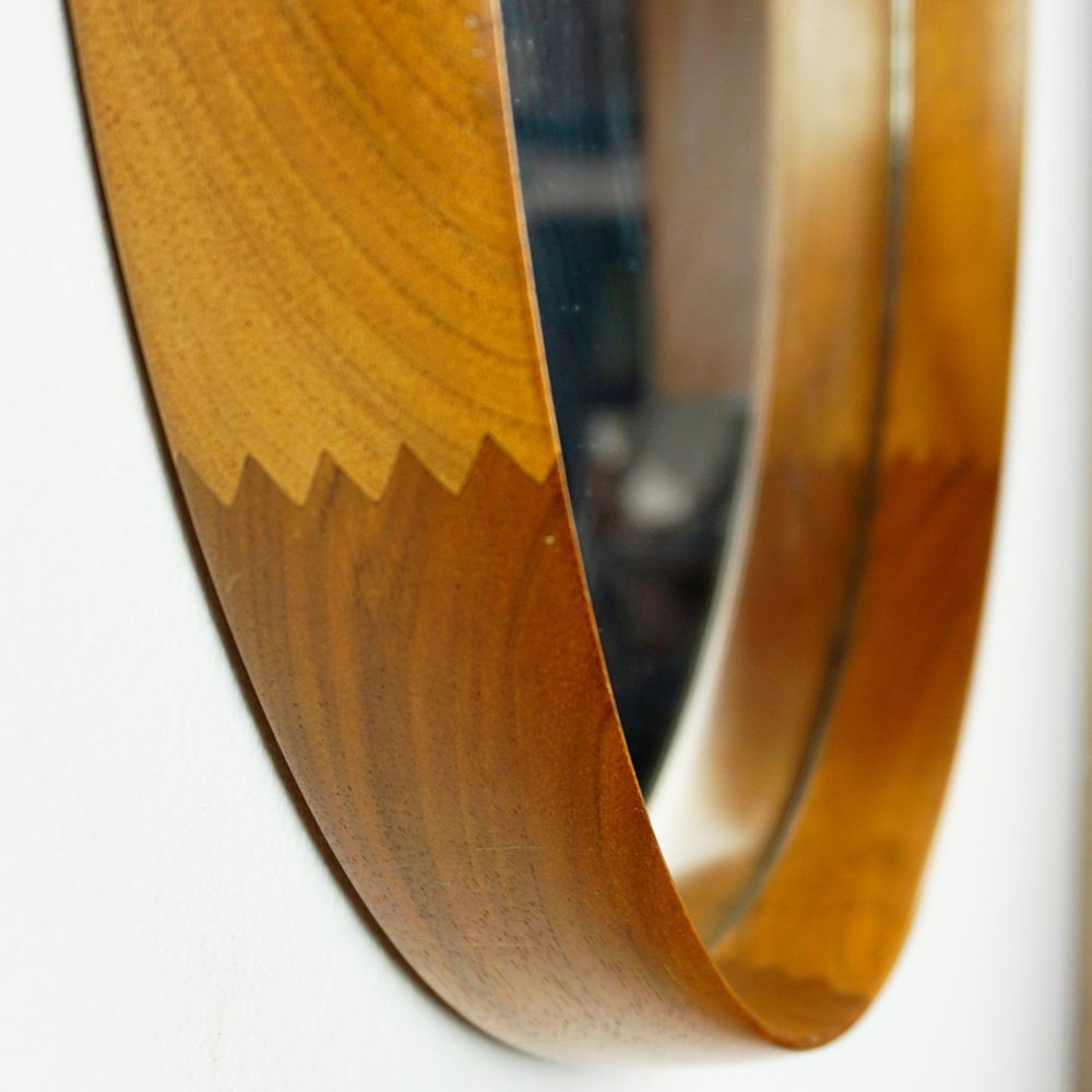 Scandinavian Teak Mirror attributed to Uno and Osten Kristiansson for Luxus Vittsjö Sweden, 1960s