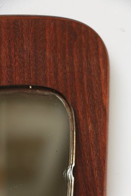 Scandinavian Teak Rear View Mirror, 1960s-YRI-1751833