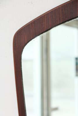 Scandinavian Teak Rear View Mirror, 1960s-YRI-1751833