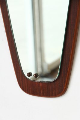 Scandinavian Teak Rear View Mirror, 1960s-YRI-1751833