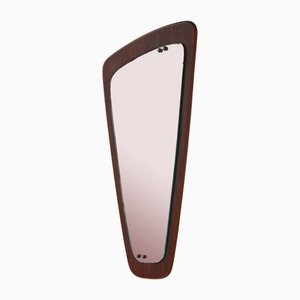 Scandinavian Teak Rear View Mirror, 1960s-YRI-1751833